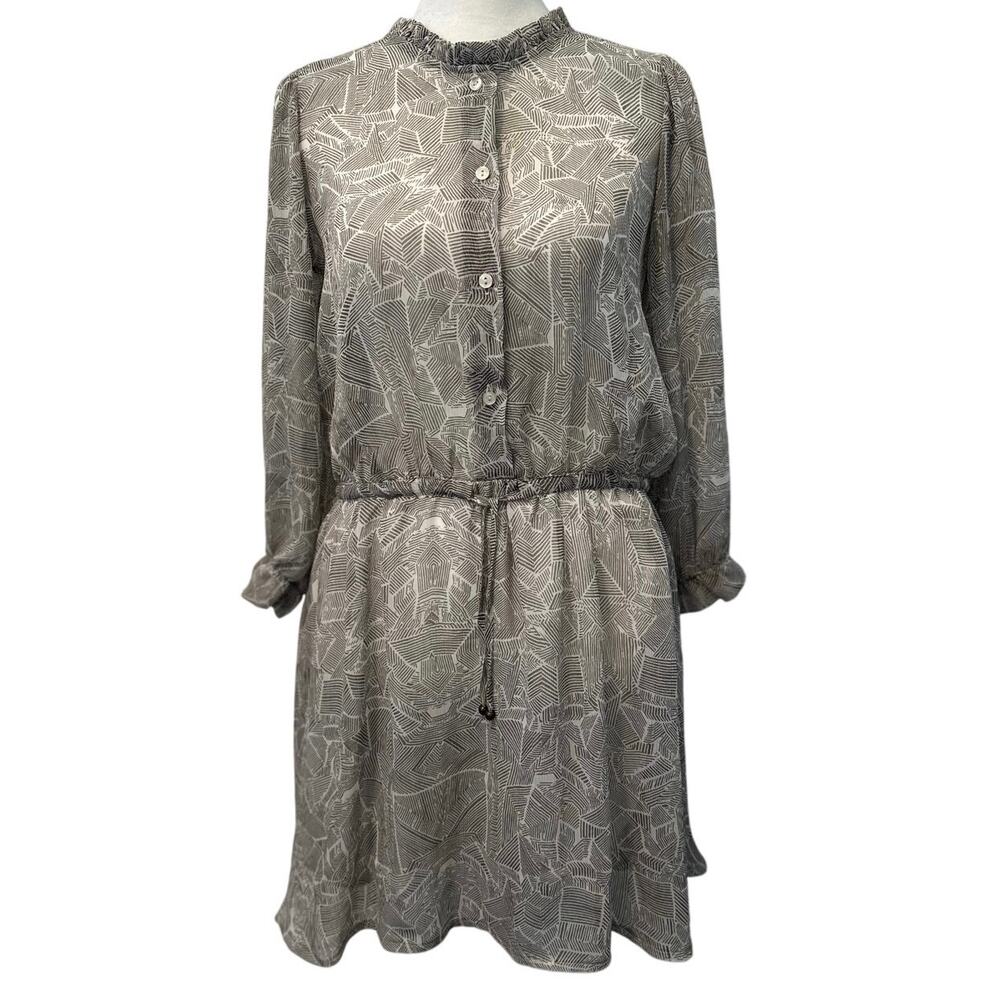 Anine Bing Gray Printed Shirt Dress